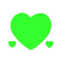 Gif animé coeur vert